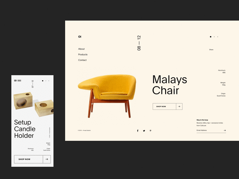 Decork — Behance Project behance furniture modern whitespace simple grid web design minimal website clean layout typography