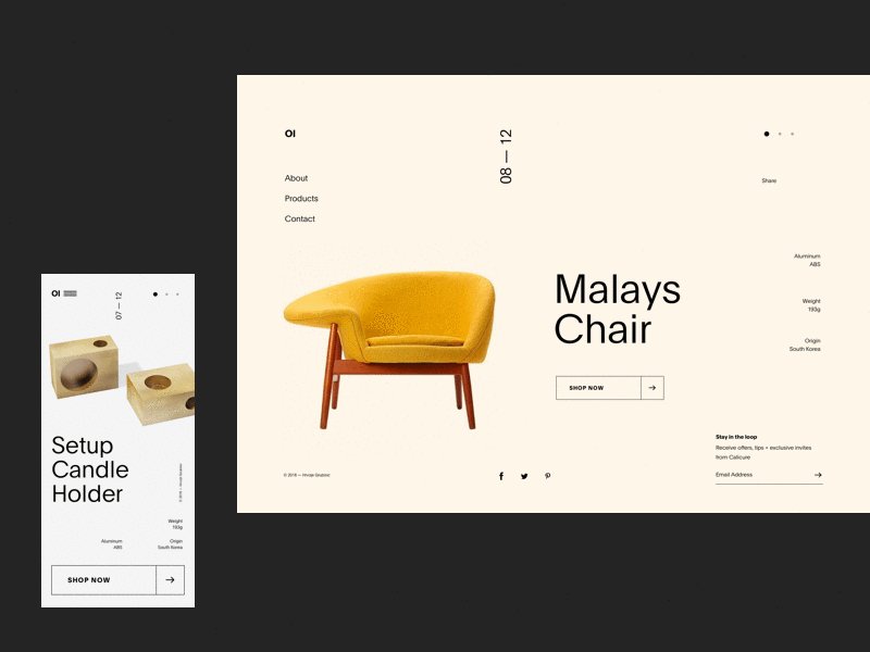 Decork — Behance Project behance clean design furniture grid layout minimal modern simple typography web website whitespace