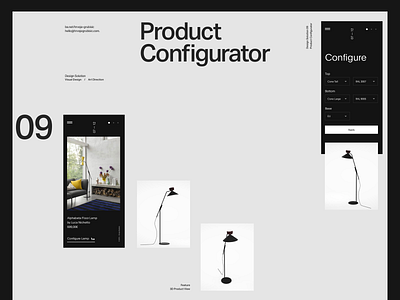 Decork — Product Configurator clean design grid layout minimal simple typography web whitespace