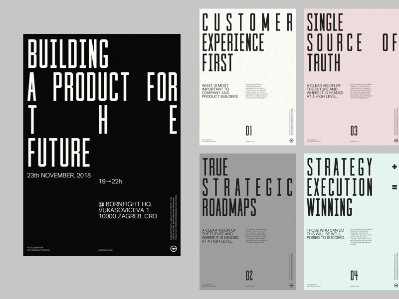 Building A Product For The Future clean design graphic graphicdesign grid layout minimal poster typography whitespace