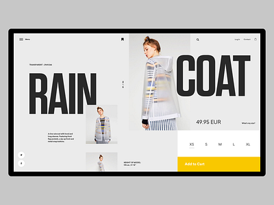 Ecommerce Layout design grid header layout minimal slider typography website whitespace