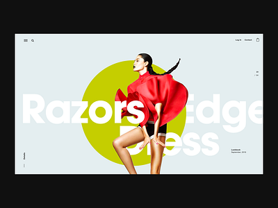 Razors Edge Dress design grid header layout minimal simple slider typography web website whitespace