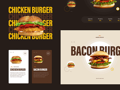 Website Styleguide & Graphic Elements branding burger cards colors graphic logo design styleguide typography web website