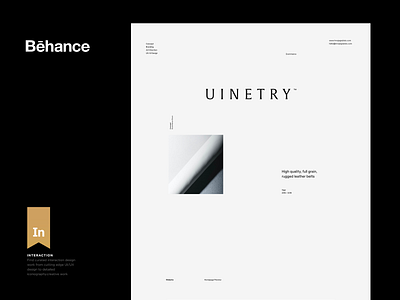 Uinetry — Featured Work on Behance behance black clean design grid header layout minimal modern simple typo typography ui web website white whitespace