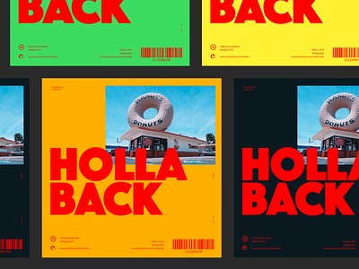 Holla Back bigtype bold clean color cover cover art layout mix red soundcloud typeface typo typography whitespace