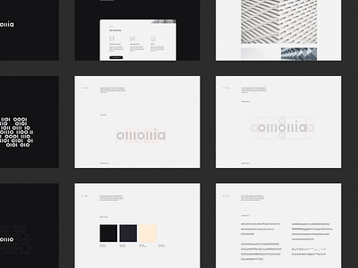 Omonia brand guidelines branding branding brand identity clean design grid layout minimal modern typography web website whitespace