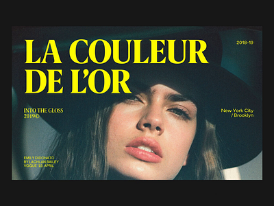 La Couleur de L'or art direction bold clean design grid header layout minimal modern simple typo typography web website whitespace