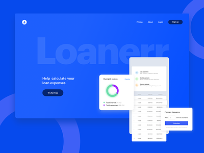Loanerr app application clean dashboard product product design product page typography ui user experience user interface ux uxui website