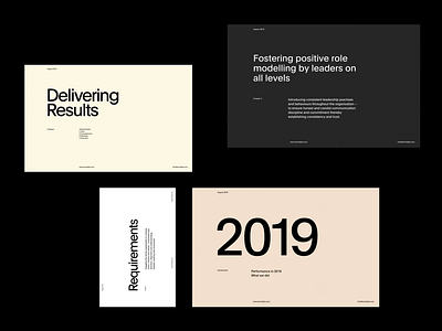 Delivering Results Internal Presentation clean design grid layout minimal modern simple typo typography whitespace