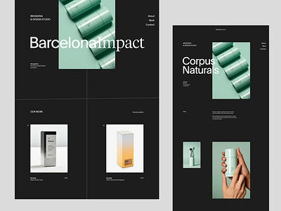 Barcelona Impact clean design grid header landing layout minimal modern simple typo typography web website whitespace