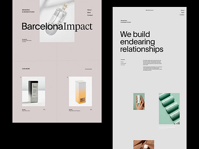 Barcelona Impact clean design grid layout minimal typography web website whitespace