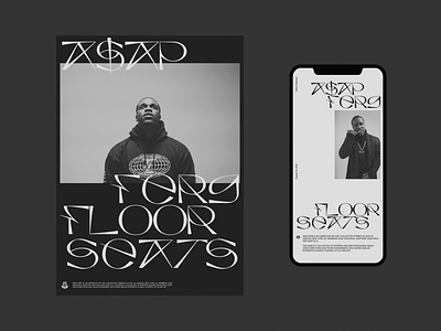 A$AP Ferg — Floor Seats clean design grid layout minimal modern simple typography whitespace