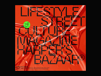 HARPER’S BAZAAR MAG.© branding cover graphic layout lifestyle magazine magazine cover magazine design streetculture typography