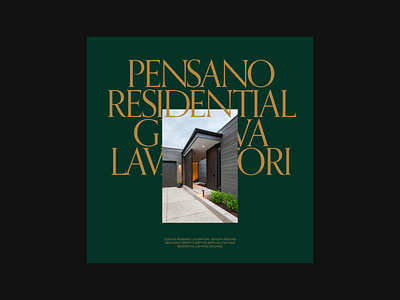 Pensano Residential Genova clean design layout minimal typography whitespace