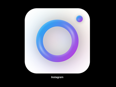 3D Instagram Logo