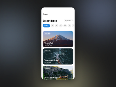 View Travel Options design minimal minimalism modern ui ux