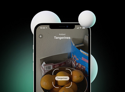 ChowTime AR — iPhone App Render 3d character design design illustration minimal minimalism modern render ui