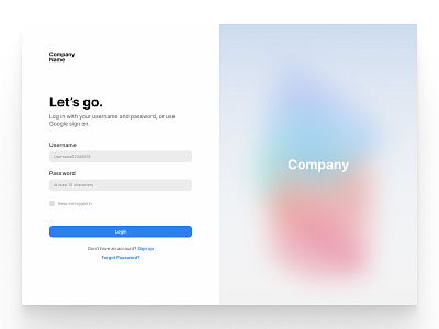 Why don't we login! blur design forgot password glassmorphism login minimal minimalism modern password ui
