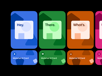 Material UI Cards + Palettes border radius card card groups cards colorful design google icons material material design material you minimal minimalism modern rounded ui ux you