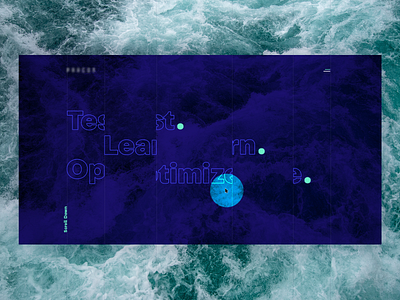 Test Learn Optimize art blue design digital home page homepage lines ocean redesign site ui web website website design
