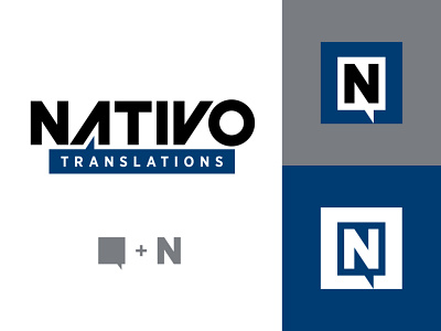 Nativo Translations Logo logo design translation type