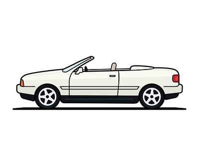 Audi Cabriolet Illustration cabriolet car illustration illustrator lines