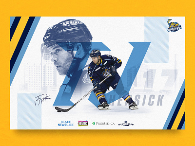 Walleye Player Poster design echl hockey layers minor league hockey sports design toledo walleye