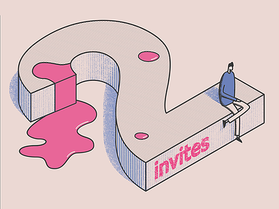 2 Dribbble invites 2x 3d debuts design draft dribbble giveaway invite invites isometry player playoff