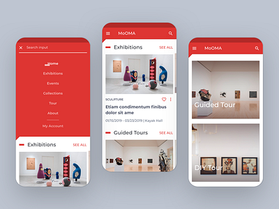 Museum Tour Guide App ui ux