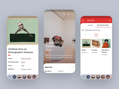 Museum Tour Guide App ui ux