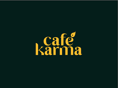 Café Karma branding coffee coffee shop design graphic design heathly karma logo montreal nature typography vector