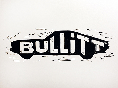 Bullitt block printing hand lettering lettering linoprinting typography