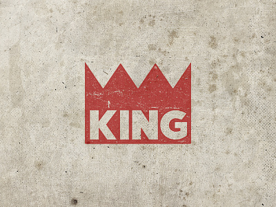 King hand lettering king lettering logo textured textures typography