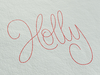 Holly hand lettering handlettering holly lettering script typography