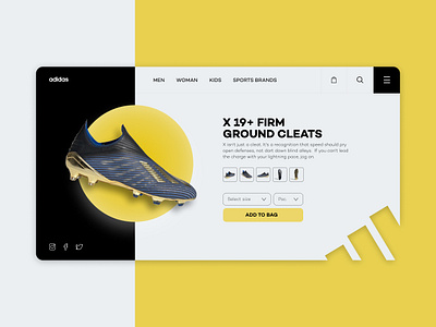 Daily UI Challenge 003 Landing Page adidas daily 100 challenge daily ui dailyui ecommerce ecommerce app ecommerce design ecommerce shop landing page ui webdesign