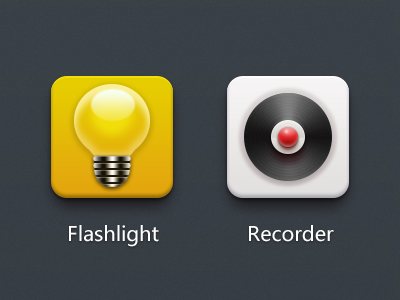 Flashlight Recorder flashlight icon ios recorder theme