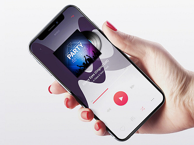 App - Music Application for iPhone app music daily iphone media minimal minimalistic player screen ui