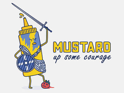 Mustard alba gu bra! braveheart courage mustard muster scotland shield sword tomato william wallace