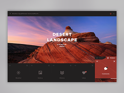 Weather Dashboard Desert dashboard desert flat portal ui ux weather weather app