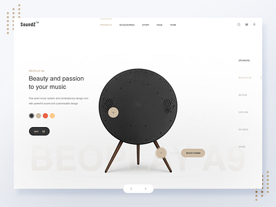 Shopify: Landing Page - Sound Store clean design ecommerce flat product shopify ux web website