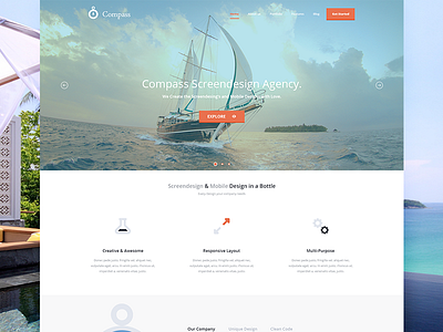 Compass Agency [WIP] agency clean compass flat modern theme ui ux