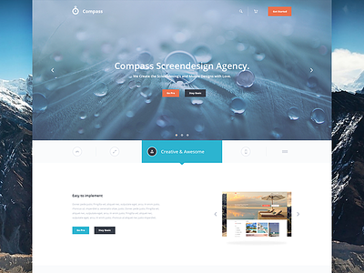 Compass Agency agency clean client compass design flat product themeforest ui ux