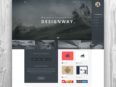 Designway blog design flat photography ui ux web website