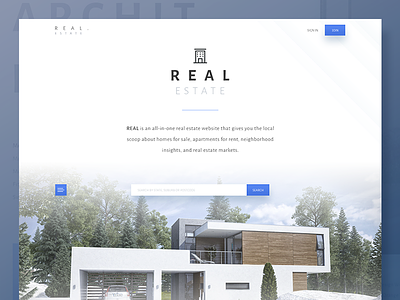 Real Estate creative hero layout real estate template web design webdesign website