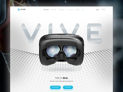 VIVE design htc redesign virtual reality vive vive.com vr website