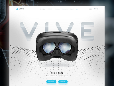 VIVE design htc redesign virtual reality vive vive.com vr website