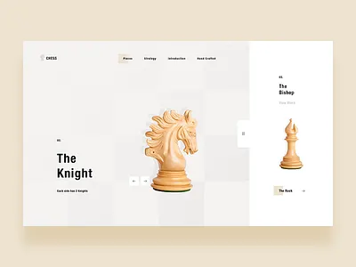 Chess Page chess design landing page navigation page ui ux widget