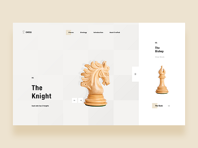 Chess Page chess design landing page navigation page ui ux widget