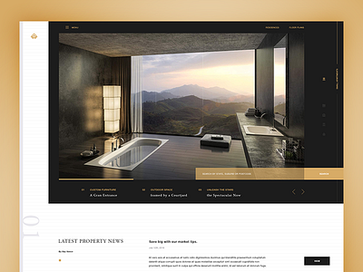 Real Estate Site apartments homes landing page modern real estate typography ui web website