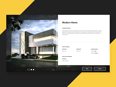 Casa - Product Information architect architecture clean design home interface l ui landing page lookbook minima screen user ux web website
